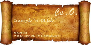 Csungán Ottó névjegykártya